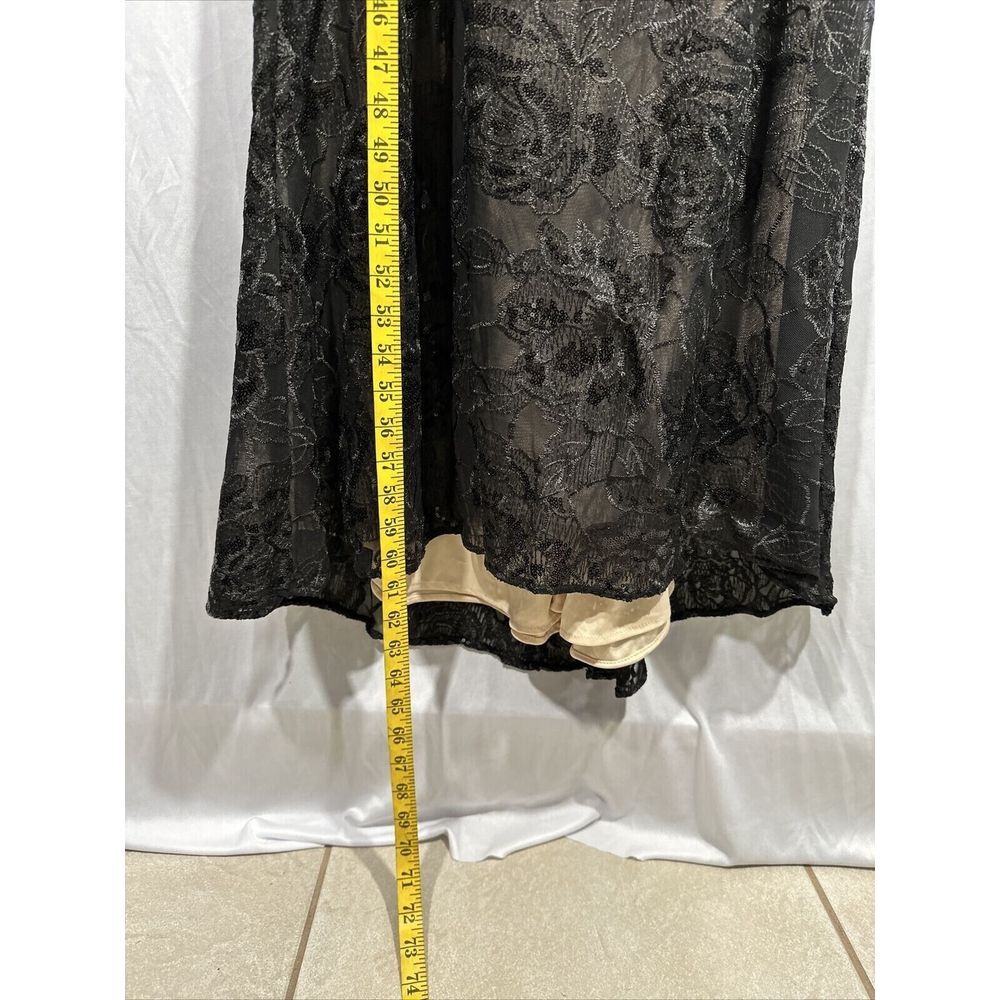 NWT $698 Mac Duggal [ 10 ] Embellished One‎ Puff Sleeve Trumpet Gown Black G1646 - Picture 8 of 16